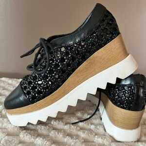 Sol Sana Black Fremont Wedge Platform Shoes 36 size 5.5-6 women’s